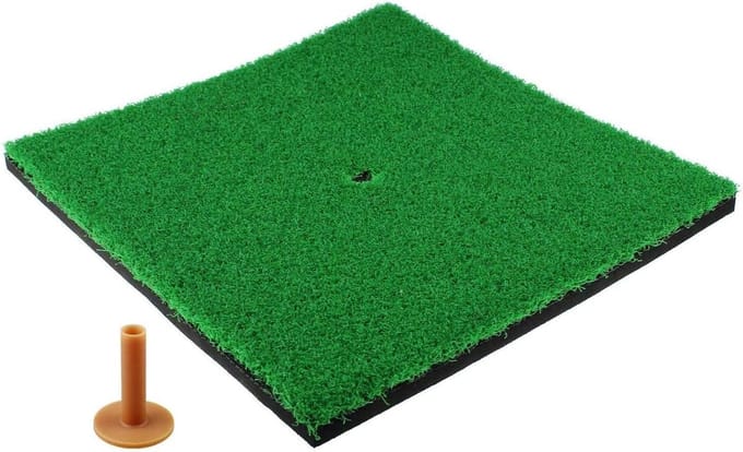 Golf Oefenmat - Golfmat - Golfslag Oefenen - Antislip Rubberen Basis - 30.5 x 30.5 cm - Groen