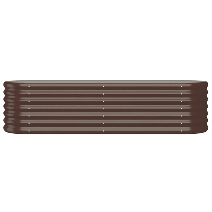 vidaXL - Plantenbak - 152x40x36 - cm - gegalvaniseerd - staal - bruin