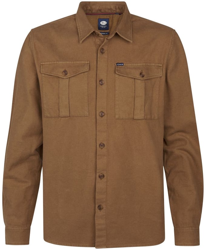 Petrol Industries Heren overshirt m-3050-sil415 7151 chestnut
