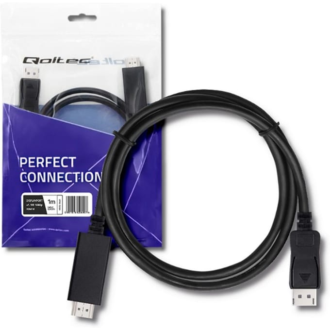 Qoltec DisplayPort v1.1 mannelijk |   HDMI mannelijk |   4K |   1 meter