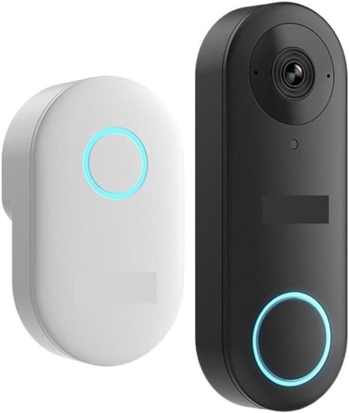 Videodeurbel WIFI - Slimme deurbel - Huisbeveiliging - Persoonsdetectie - 2K+ 5MP - Zwart