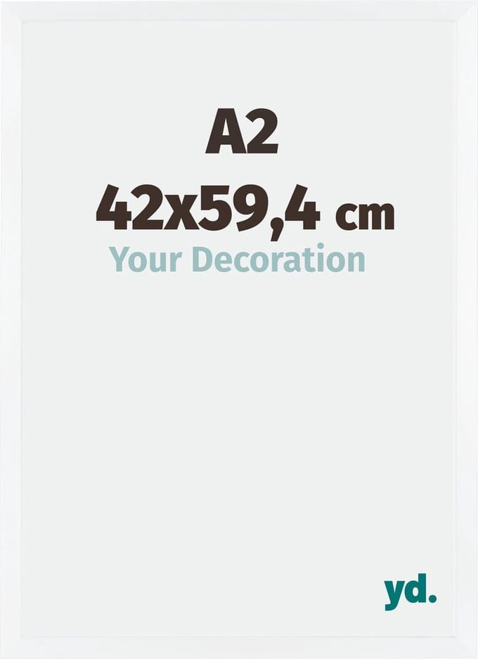 Your Decoration - Fotolijst A2 42x59,4 cm - MDF - Wit Mat - Catania