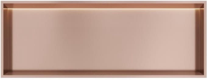 Hotbath &More Inbouwnis - 30 x 80 x 10 cm - met LED-verlichting - Geborsteld Koper PVD