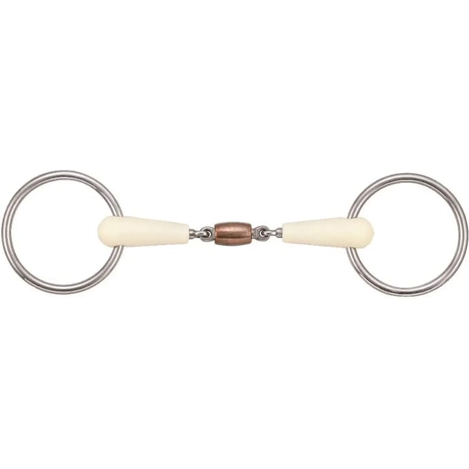 2-rings paardenbit met verwijderbare dubbele afdichtingsring + koperen roller Soyo Happy mouth