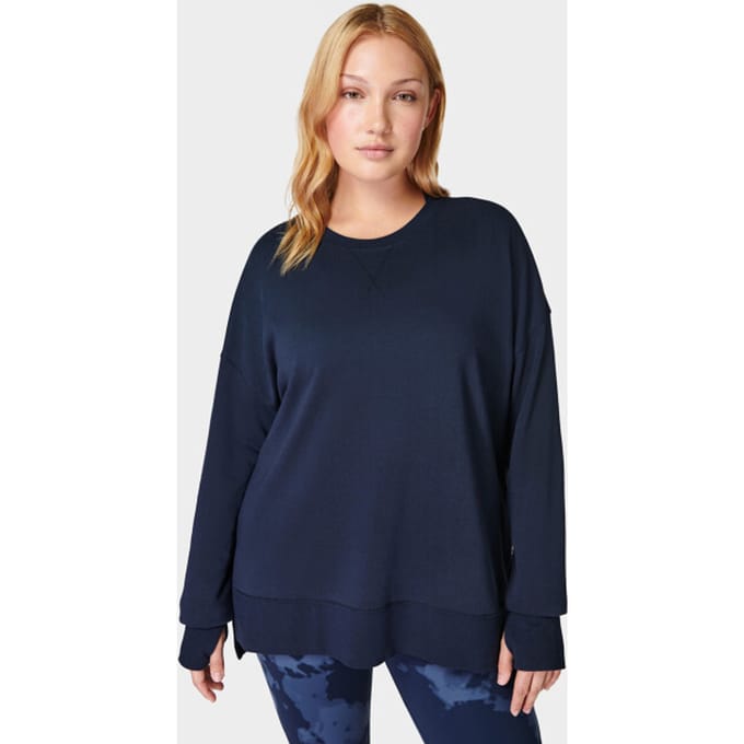 Sweaty Betty After Class Longline Sweatshirt BLAUW - Maat XS
