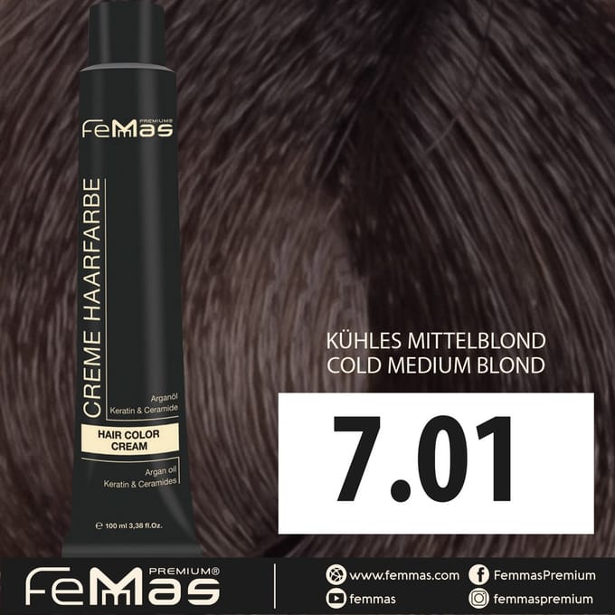 Femmas (7.01) -Haarverf - Koel Middenblond - 100ml