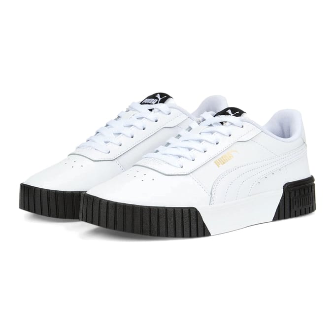 PUMA Carina 2.0 Dames Sneakers - Puma White-Puma White-Goud-Puma Black