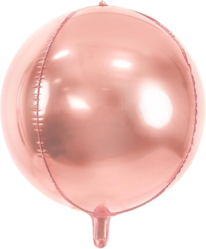 Partydeco - Folieballon rond Rose Gold