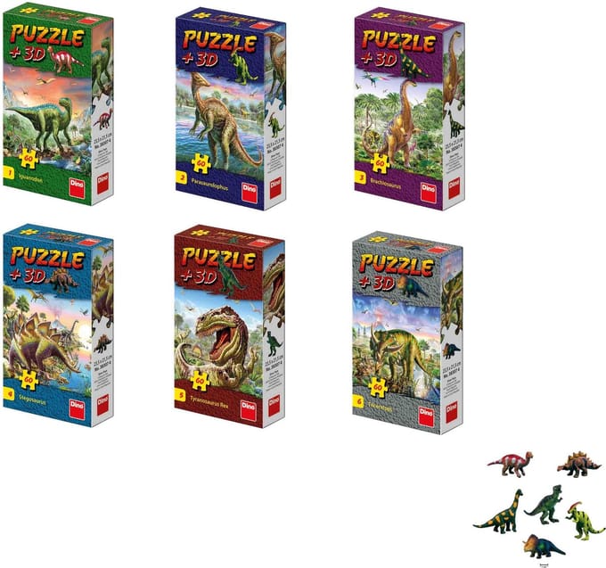 Dino 3d Puzzel Brachiosuarus Groen/geel 60 Stukjes