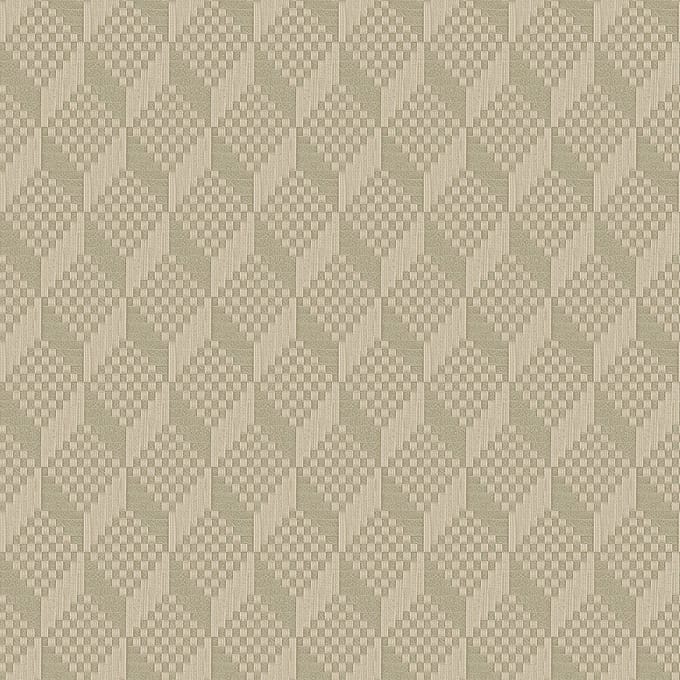 Dutch Wallcoverings - Grace 3D stitched cube sage green - vliesbehang - 10m x 53cm - GR322304