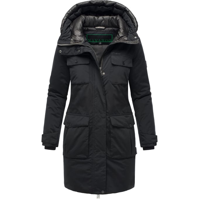 Navahoo Eissturm dames wintermantel met capuchon en fleecevoering