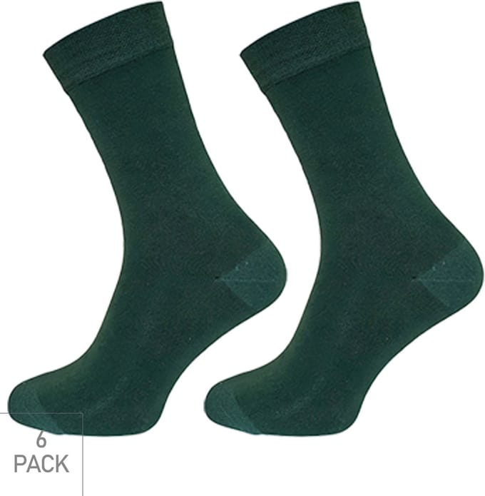 Boru Bamboo - 6-Pack - Nette Sokken - Bamboe - Naadloos - Heren / Dames - groen - 35-38 - 2301