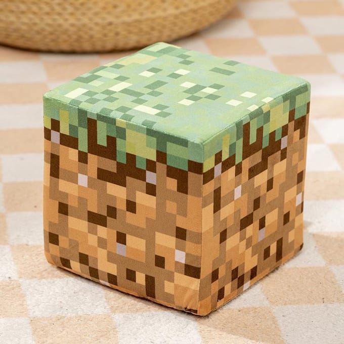 Minecraft Perifere Vierkante Kussens Gazon Pluche Kussen Opbergdoos Cadeau Speelgoed 30cm