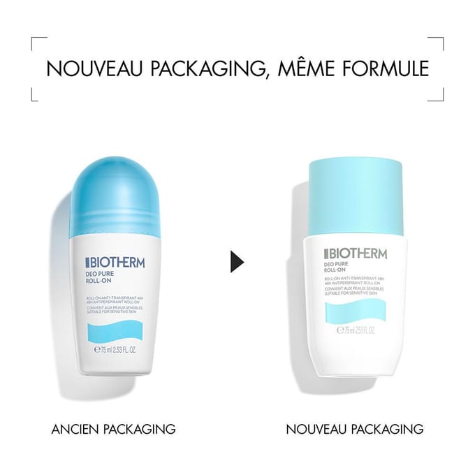 Biotherm Deo Pure Deodorant - Roll-on Deodorant - Frisse Textuur - 48H Anti-Transpirant - Unisex Deodorant - 75ml