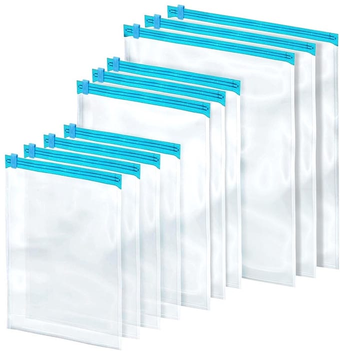Vilde - Compressiezak Set - 10 Stuks - Verschillende Maten - Herbruikbaar - Transparant
