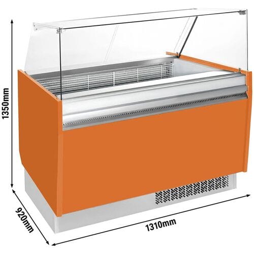 GGM Gastro Eistheke LIAM - 1310mm - Statisch - für 10+10x 5 Liter Eisbehälter - Orange Oranje