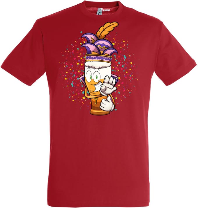 T-shirt Alaaf Bier | Carnaval | Carnavalskleding Dames Heren | Rood | maat S
