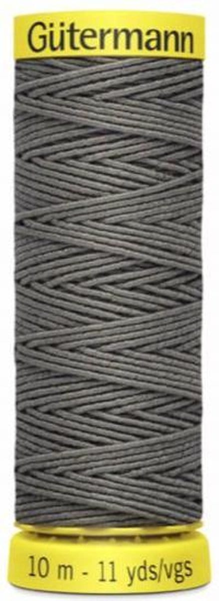 Gütermann elastisch garen - grijs col 1505 - elastiek draad - 0,5 mm x 10 m. - 1 klosje