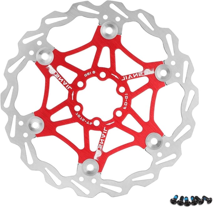 Fiets remschijf - Remschijf rotor - Fietsen remmen - Zwevend ontwerp - 180 mm - Rood