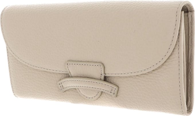 COCCINELLE Leren Portemonnee Tessa Flap Wallet Silk Beige