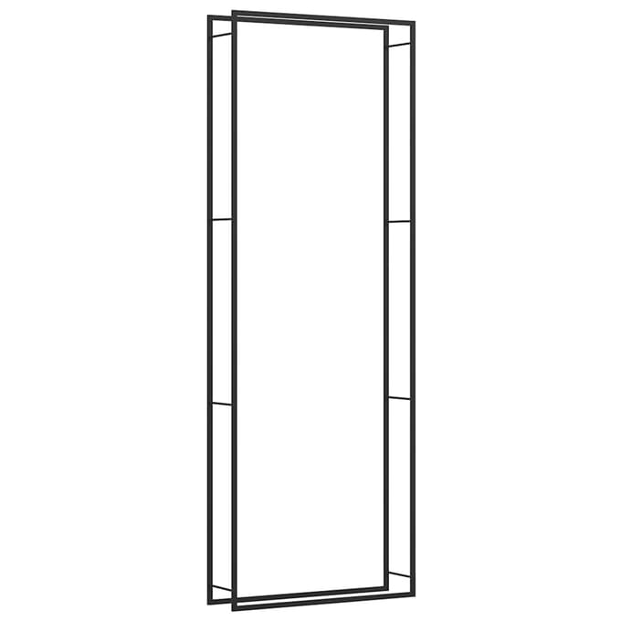 vidaXL - Haardhoutrek - 110x28x312 - cm - staal - matzwart