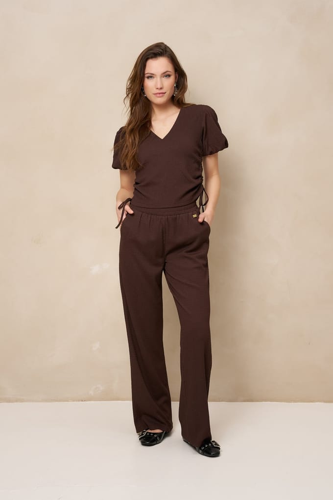 Lofty Manner Broek Trouser Mea Rf45 Brown Dames Maat - XS