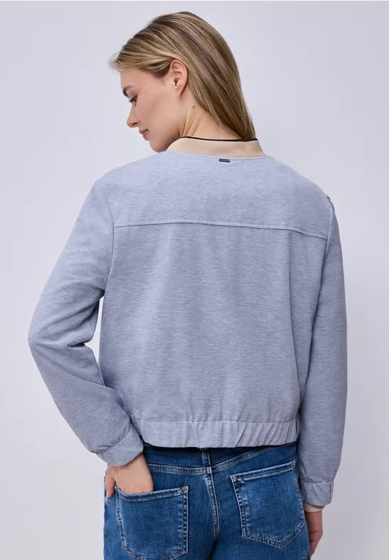 Blouson in gemêleerde look met ritssluiting