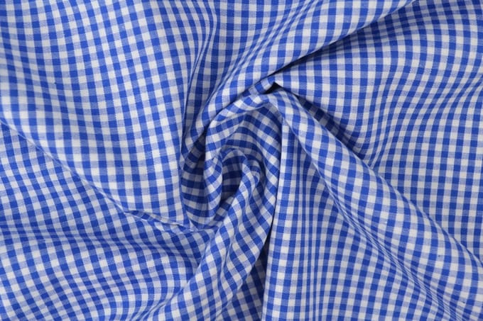 Ruitjesstof - Blauw 2,5mm ruit - 1 meter - Per meter - 150cm breed