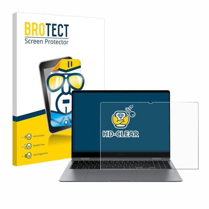 BROTECT - Screenprotector voor Samsung Galaxy Book5 Pro 360 16" - Folie Beschermfolie transparant