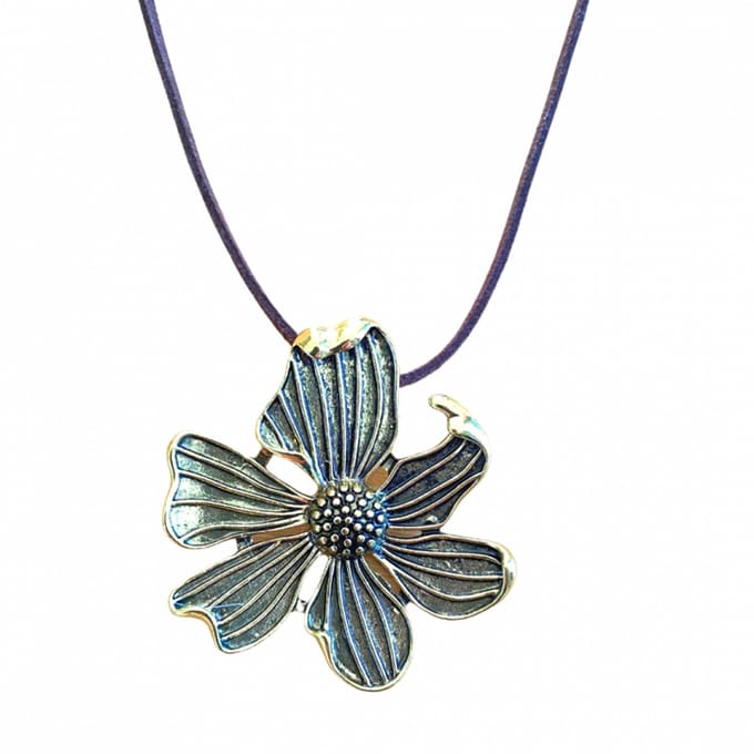 Bloem ketting- Goudkleurig- bruin - Charme Bijoux