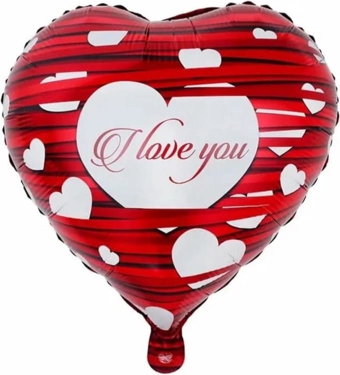 Folieballon i love you hart 45 cm