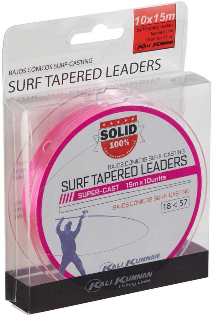 Kali Kunnan Solid Surf 15 M Taps Toelopende Onderlijn Roze 0.200-0.570 mm