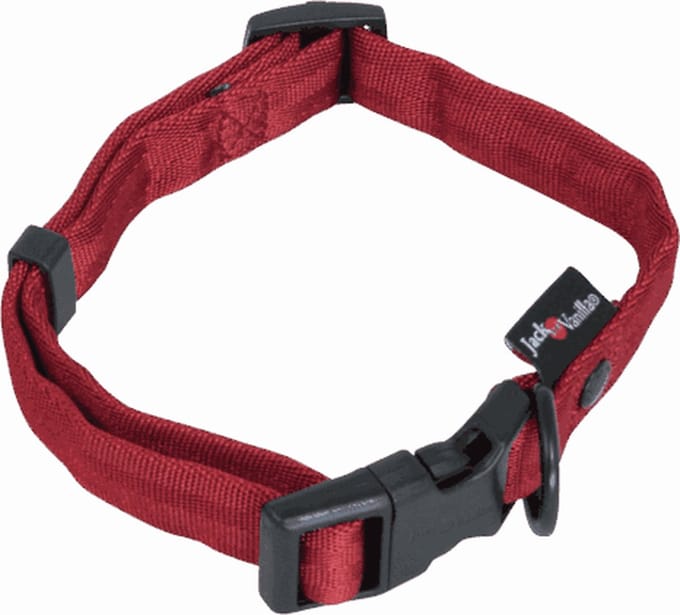 Jack and Vanilla - nylon halsband - XL 39-65 cm - rood