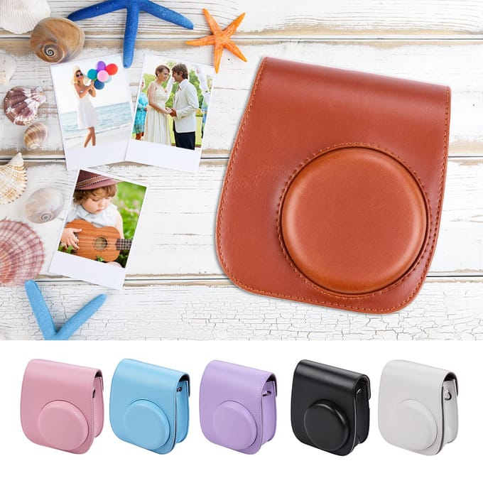 Draagbare Instant Camera Case Tas Houder PU Leer met Schouderband Compatibel met Fujifilm