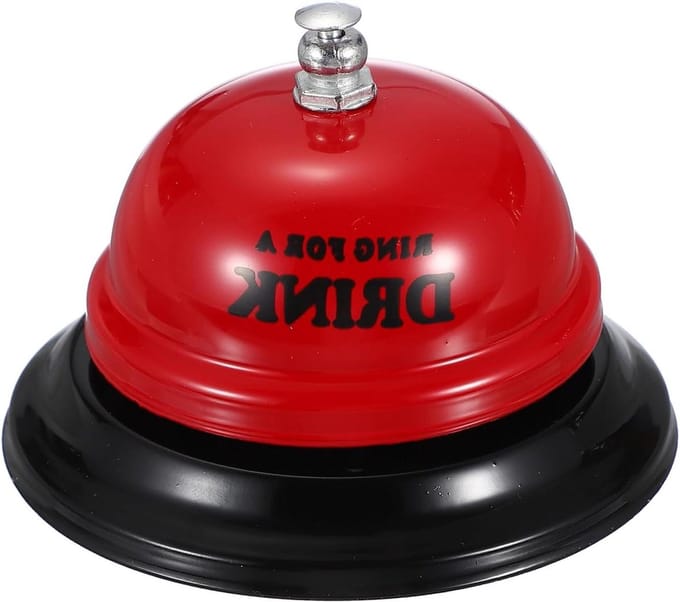 Service Bel - Oproep Bel - Aandacht Trekken - Luid Scherpe Ring - 8.4 cm - Helder Rood