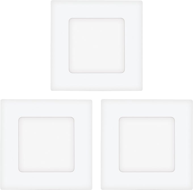 EGLO Fueva 1 - Inbouwspotje - LED - 85x85mm. - Wit - Set 3 Spots