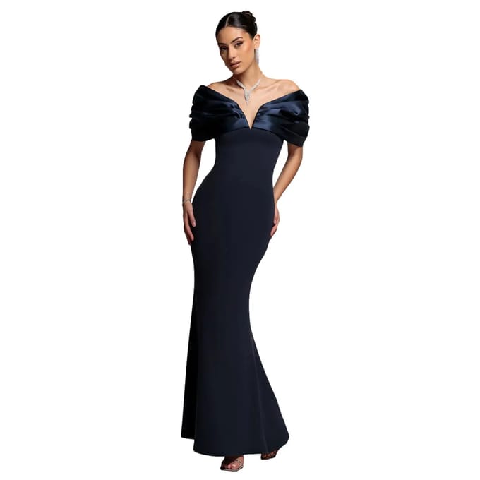 Satinavondjurk dames Goddiva Maxi