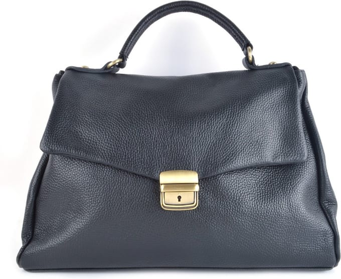 Giuliano handtas Agatha - Zwart - Dames - Made in Italy