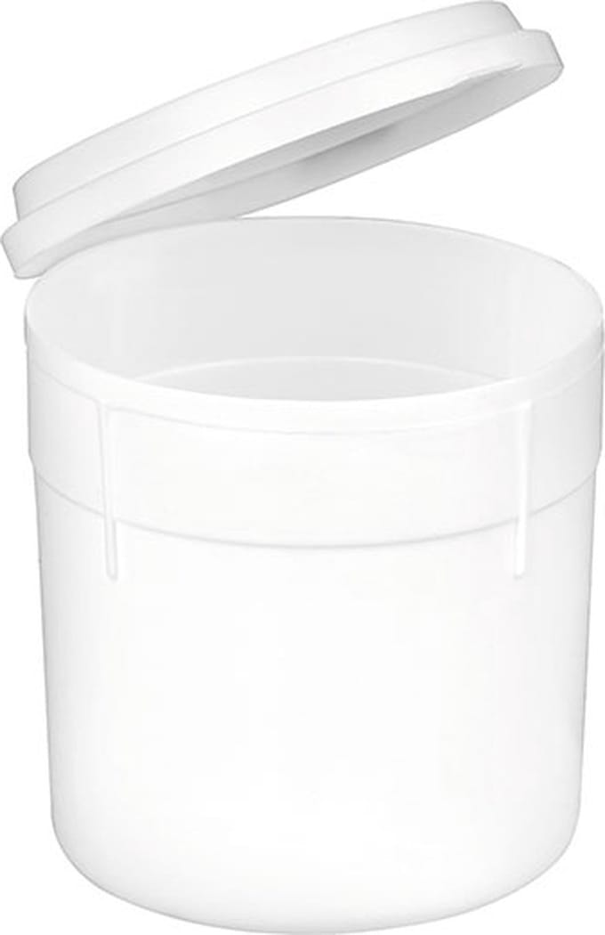 Sputumbeker met deksel - 10 stuks - wit