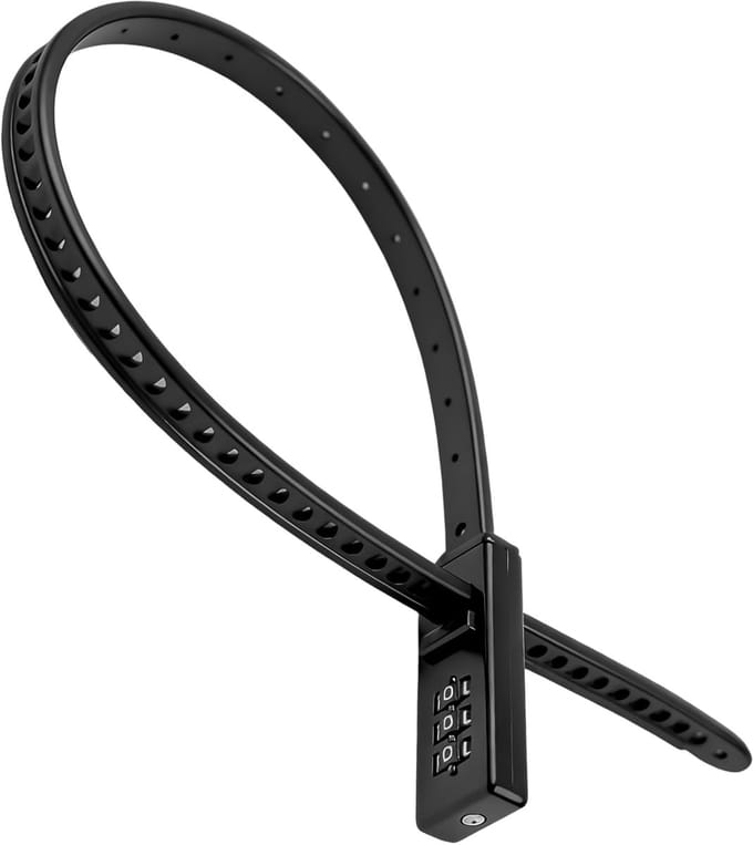 Kabelslot met Cijfercode - Mini Combinatieslot - Fiets Beveiligen - Extra Lichtgewicht - 56cm - Zwart