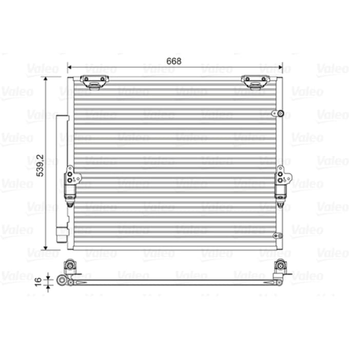 Condensator, airconditioning VALEO 822621