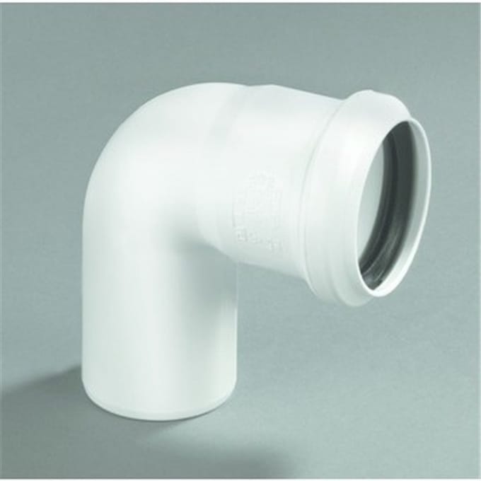 Bocht 90Gr Mof/Spie 40 Manchet Wit PP+