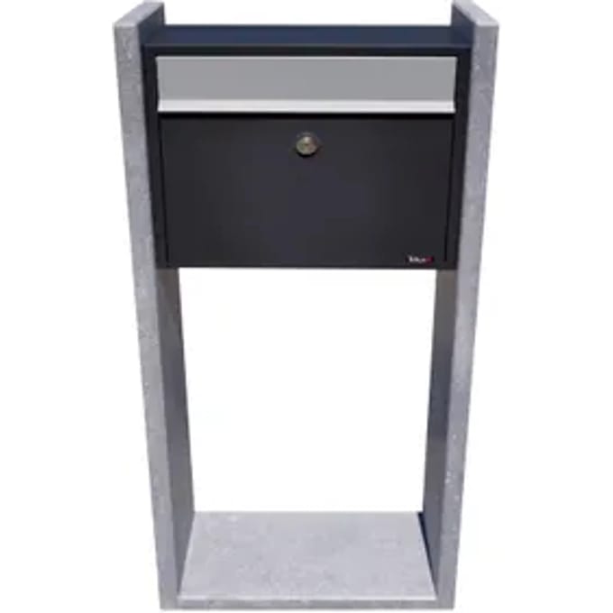 Brievenbus Gent - Natuursteen - Zwart - 45x100x18cm