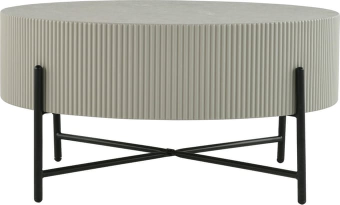 Salontafel Milo Grijs Ø80cm - Giga Meubel