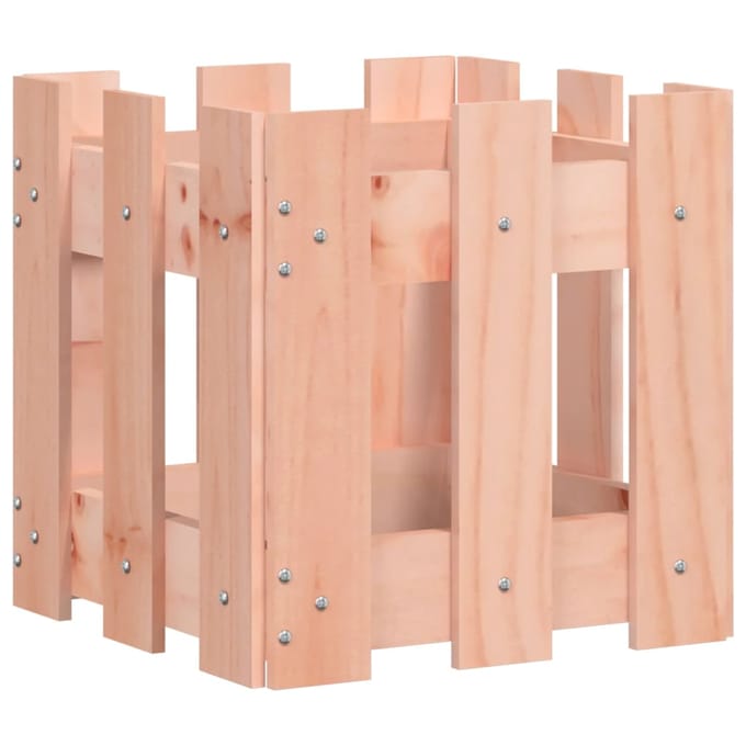 vidaXL - Plantenbak - met - hekontwerp - 30x30x30 - cm - massief - dougashout
