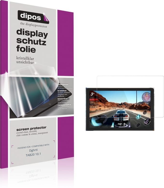 dipos – 2x Beschermfolie geschikt voor Dghrti TAB20 10.1 | Krasbestendige & heldere Screenprotector Ultra-Thin