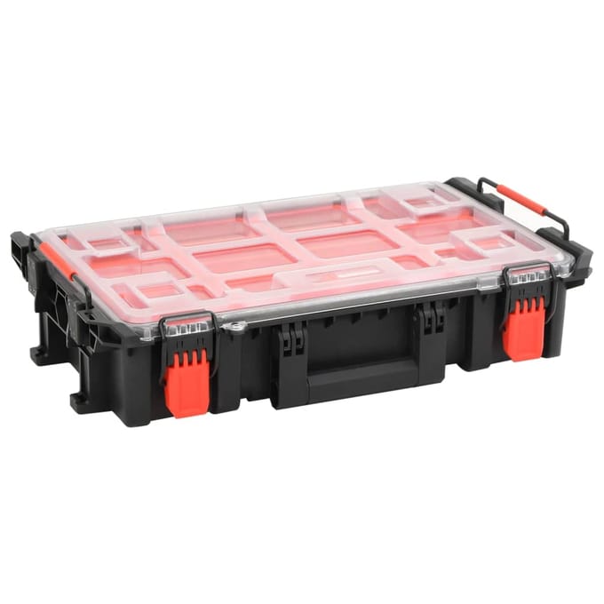 vidaXL - Flightcase - draagbaar - 55,5x34,5x13,5 - cm - PP - zwart
