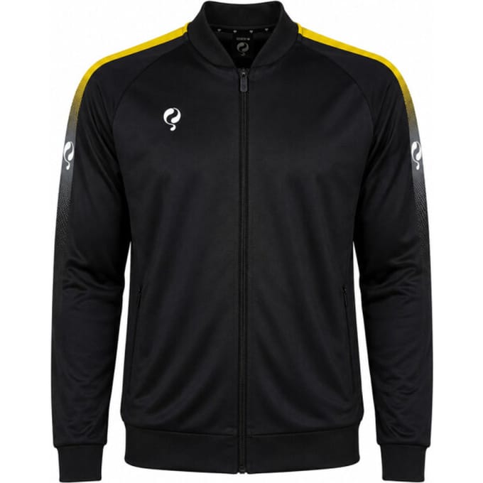 Q1905 Trainingsjack doan zwart / geel / wit