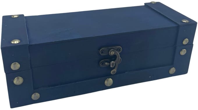 Vierkante Lange Thee Kist - Blauwgroen