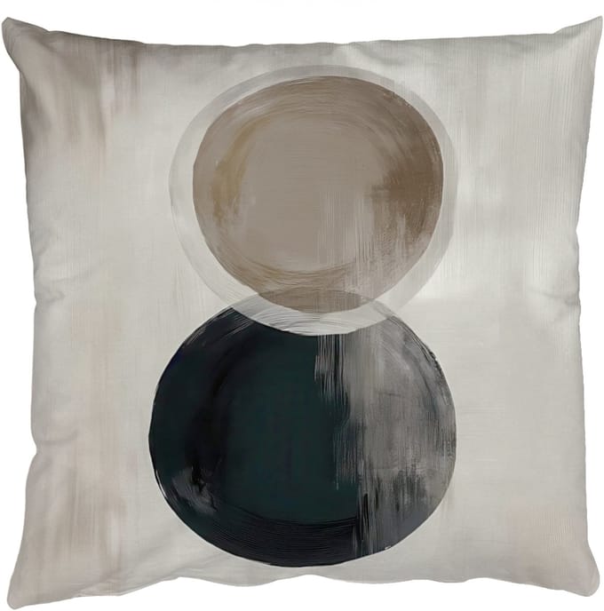 Sierkussens - Kussentjes Woonkamer - 60x60 cm - Cirkels - Vorm - Beige - Abstract